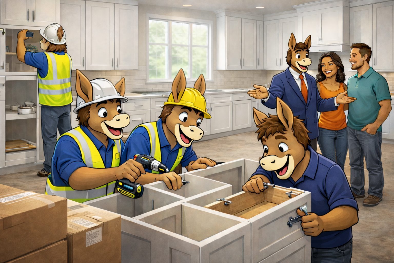 Multi-unit cabinet installation