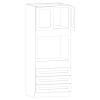 NW-OC3390 Classic Wheat Oven Cabinet 33"W  x 90"H  x 24"D(Can be modified to fit double oven at job site)