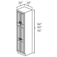 SG-UC2484 Shaker Gray Utility Cabinet 24"W × 84"H × 24"D