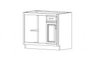 SLW-BLB36/39 Slim Shaker White Blind Base Corner Cabinet 36"W × 34 1/2"H × 24"D(must pull 3")