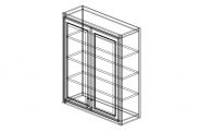SMD-W3642 Slim Shaker Black Wall Cabinet 36"W × 42"H × 12"D