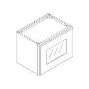 SW-GDW2112 Shaker White Wall Glass Cabinet 21"W × 12"H × 12"D(white interior color)