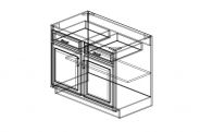 WO-B42 Shaker Natural Base Cabinet 42"W × 34 1/2"H × 24"D