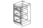 WO-VDB18 Shaker Natural Vanity Drawer Base Cabinet 18"W × 34 1/2"H × 21"D